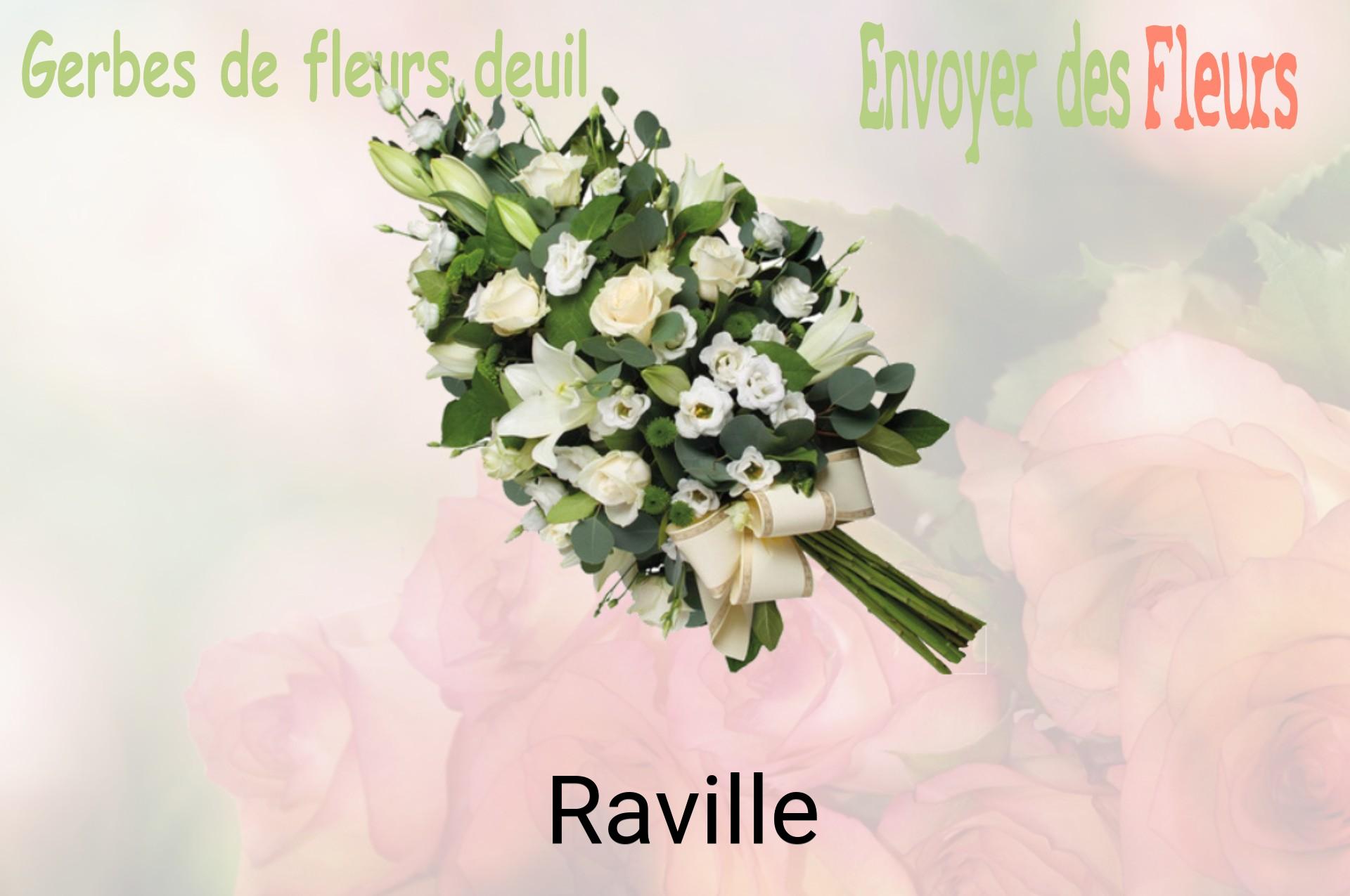 Gerbe de fleurs de deuil livrée à Raville